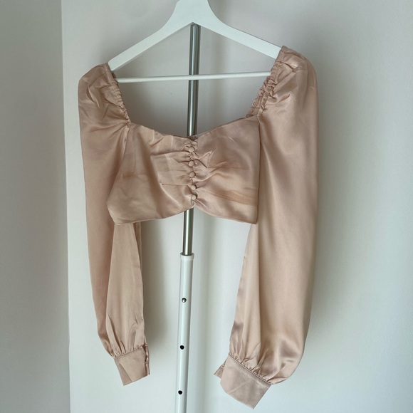 Satin crop top - Picture 1 of 5